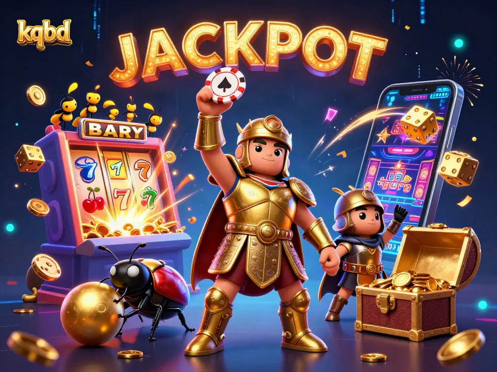 Kqbd delivers exciting sports betting insights with animated characters celebrating a jackpot.