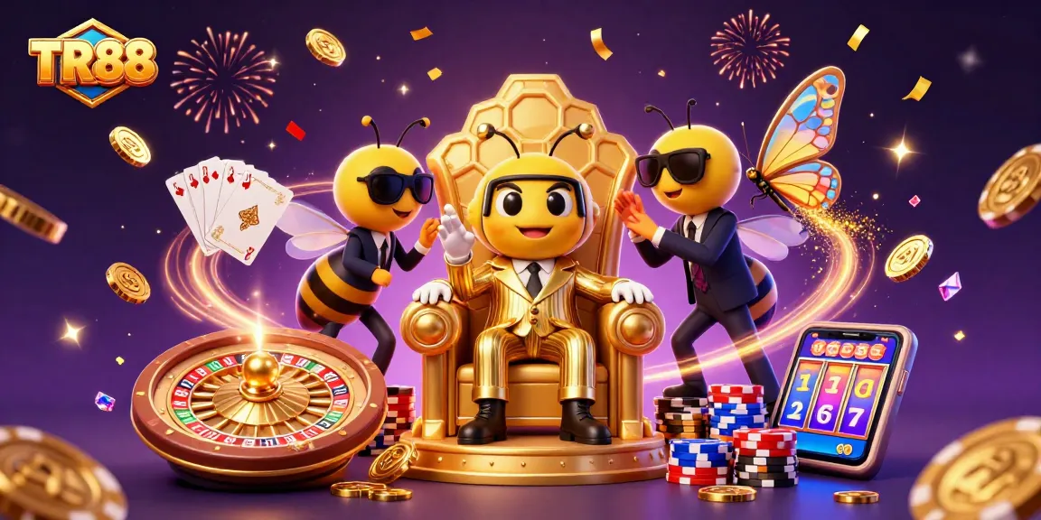 Engage in casino gaming thrills at TR88, featuring a vibrant 3D scene with rich details and action.