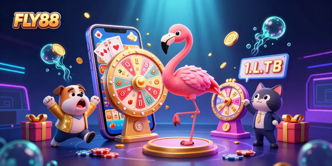 Engage with FLY88's exciting lottery games and win big with our colorful, dynamic scene.