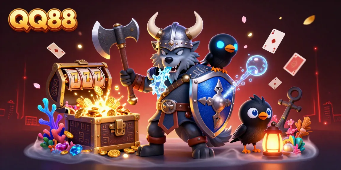 Engage with captivating QQ88 slots featuring Viking warriors and dragon treasures.