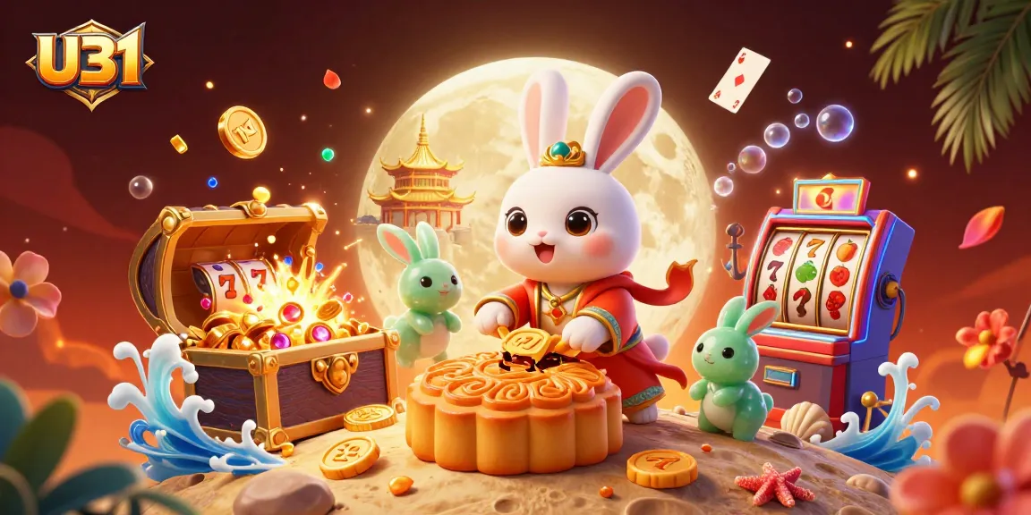 Experience the thrill at U31 with the moon rabbit and casino elements bursting with excitement and fortune.