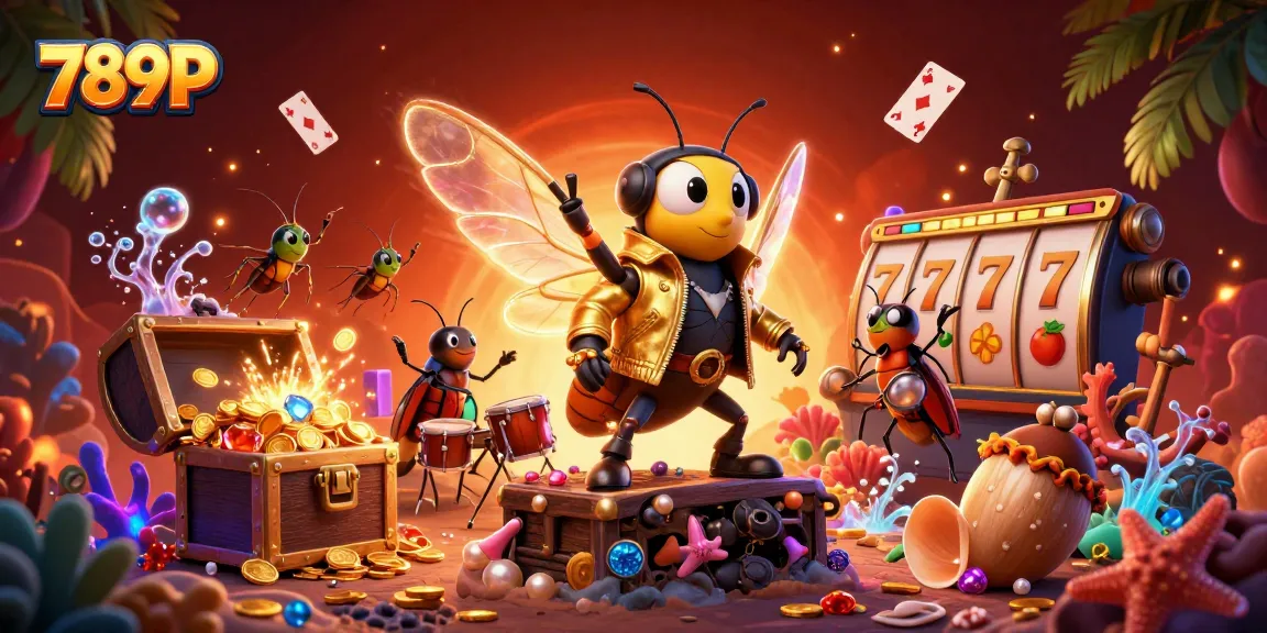 Experience thrilling gameplay at 789P with vibrant casino elements and characters in a dynamic illustration.