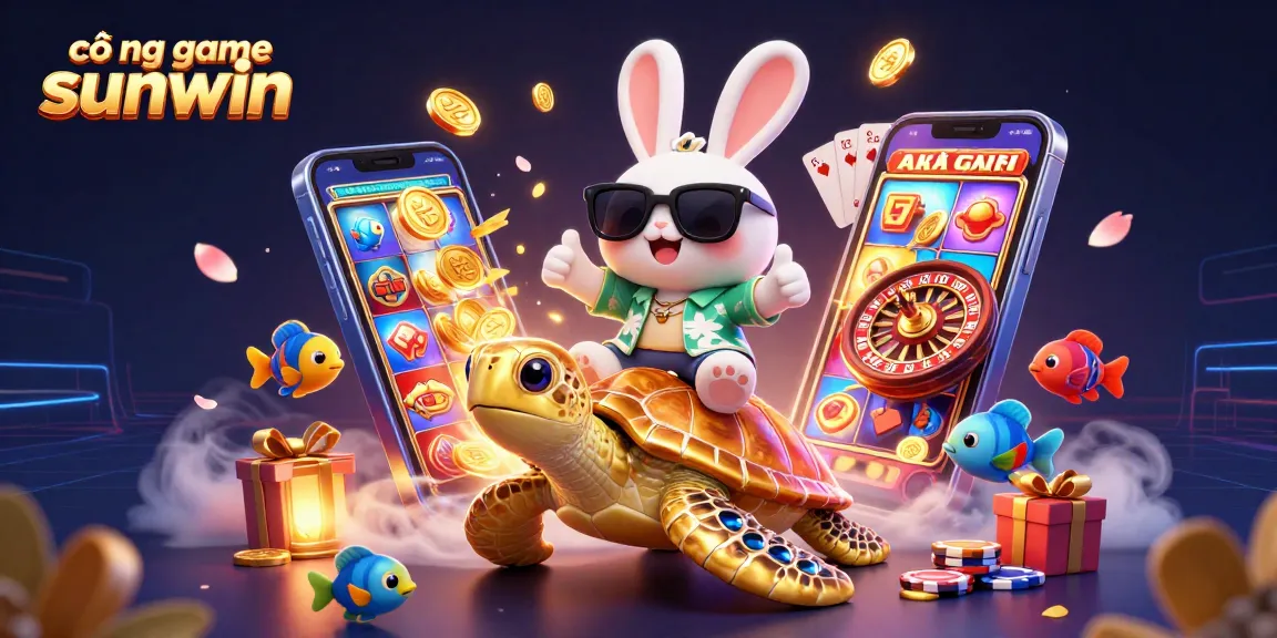 Experience the thrill at cổng game sunwin with our lucky rabbit and golden turtle!